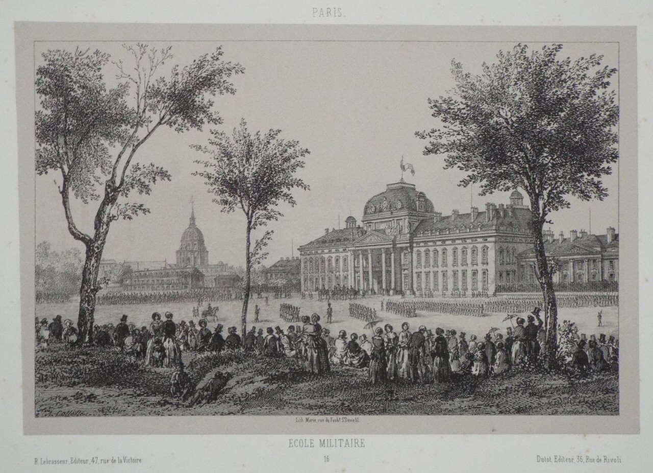 Lithograph - Paris. Ecole Militaire 16 - Collette